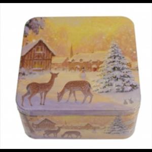 GAW.3433/019 Konyhai fémdoboz 150x150x75mm, Winter Nostalgia