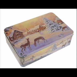 GAW.7355/019 Konyhai fémdoboz dombornyomott 355x235x100mm, Winter Nostalgia