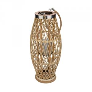 Geh.12305228 Rattan lantern, üveg belsővel, 20x20x46cm