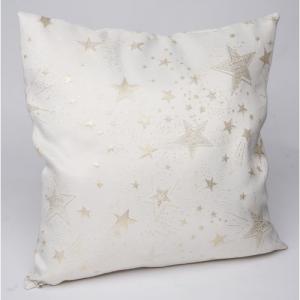 Geh.22305226 Párna töltelékkel 45x45cm, krém, arany csillagos, polyester