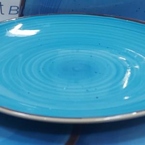 Harvest kék kerámia lapos tányér, 27cm, 1db