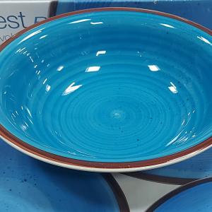 Harvest kék kerámia mély tányér, 22cm, 1db