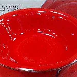 Harvest piros kerámia mély tányér, 22cm, 1db