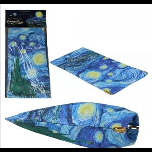 H.C.021-0321 Műanyag szemüvegtasak 9x18cm, Van Gogh:Csillagos éj