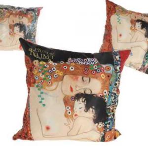 H.C.023-8006 Párna 45x45cm,polyester,Klimt: Anya gyermekével