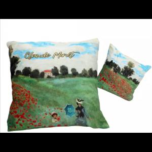 H.C.023-8587 Párna 50x50cm,polyester, Monet:Pipacsmező