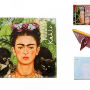 H.C.195-0402 Üveg poháralátét 10,5x10,5cm Frida Kahlo:Önarckép tövisnyaklánccal és kolibrivel