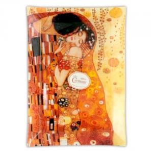 H.C.198-1021 Üvegtányér 28x20cm "Klimt:The Kiss"