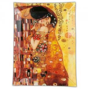 H.C.198-1141 Üvegtányér 32x24cm, Klimt:The Kiss