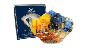 H.C.198-9309 Üveg teafiltertartó 14x9cm,Van Gogh:Kávéház éjjel