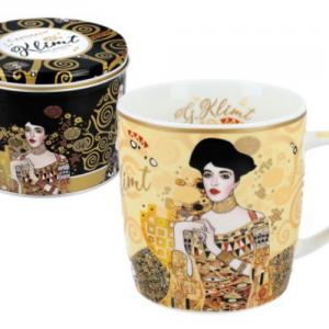 H.C.532-3105 Porcelánbögre 450ml fémdobozban,Klimt: Adele