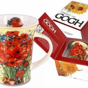 H.C.830-8111 Porcelánbögre 350ml, Van Gogh: Pipacsok és százszorszépek