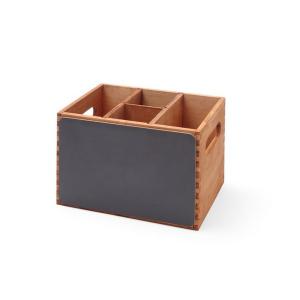 HENDI fa box 4rekeszes étlap-evőeszköztartó, 21x15x15cm