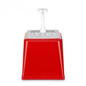 HENDI Pumpás ketchup adagoló, 2,5L, Piros, 230x210x(H)327mm