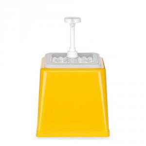 HENDI Pumpás mustár adagoló, 2,5L, Citromsárga, 230x210x(H)327mm