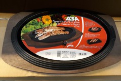 ILSA öntöttvas ovál tál 28X19 cm+fa alátét, 126047