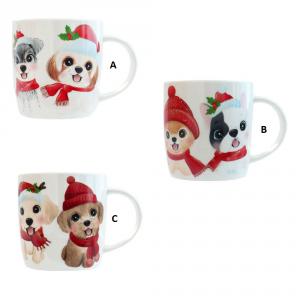Karácsonyi porcelán bögre 38cl KUTYA GM9084P