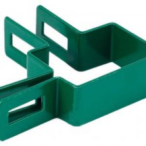 Kerítés sarokbilincs 40x60 mm oszlopra.  fekete, zöld, grafit, 25 db