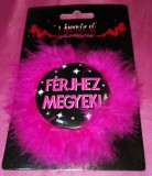 Kitűző "Férjhez megyek!" felirattal, 1 db