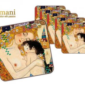 Klimt: Anya gyermekével, H.C.532-1206 Parafa poháralátét 10x10cm, 1db