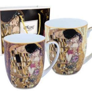 Klimt:The Kiss, Porcelán bögreszett 2db-os, 450ml, H.C.532-7404