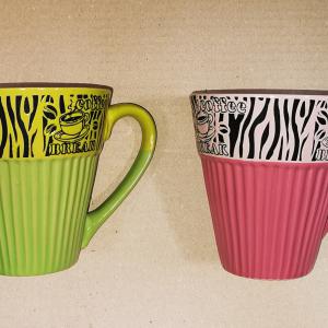 Kő kerámia bögre, 47 cl, rózsaszín vagy zöld, 240028