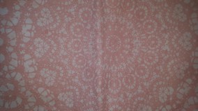 Konyharuha, pamut, rózsaszín-fehér virágos, 50x70 cm, 1 db, P028