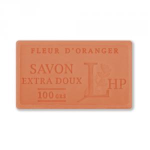 LAV.LHP25100ORA Marseille szappan,növényi olajjal,100g,parabén-tartósítószer-szulfát mentes,hidratáló,celofánban FleurD'Oranger(Narancsvirág