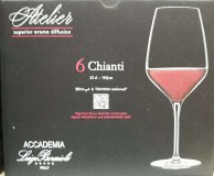 Luigi Bormioli Atelier Chianti, Sangiovese talpas boros kehely, 55 cl, 6 db, 198199