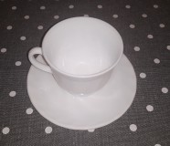 Luminarc Opal cappuccino, teás készlet, 6 db csésze+alj, fehér, 22 cl, 500014