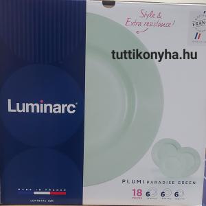 Luminarc PLUMI PARADISE GREEN étkészlet 18 db