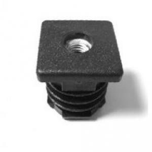 Menetes zártszelvény dugó 20x20mm, M8 menettel, FEKETE, 100db