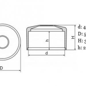 Műanyag kerítés oszlopsapka Ø48,3 mm oszlopokra. fekete, szürke, zöld, barna, 50 db