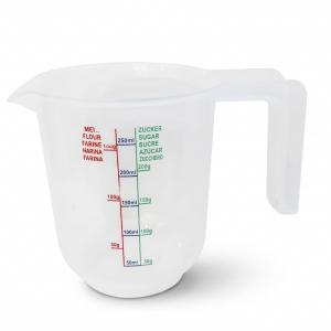 Műanyag mércés kancsó, 250ml