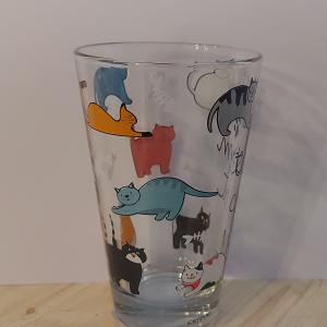 NADIA TEAM CAT Cicás üdítős pohár 31cl, üveg