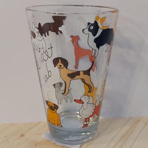 NADIA TEAM DOG Kutyás üdítős pohár 31cl, üveg