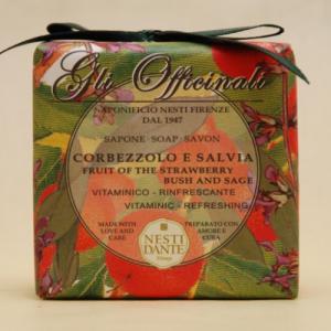 N.D.Gli Officinali,fruit of the strawberry bush and sage szappan 200g