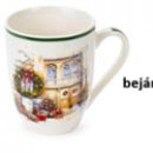 N.S.BGQ251902D Porcelánbögre teatojással skótkockás dobozban, 350ml, Christmas is coming, bejárat