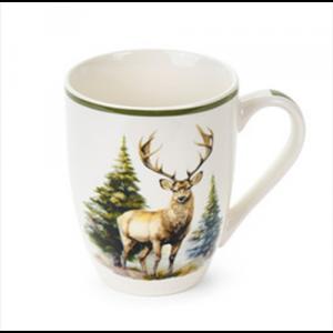N.S.BGQ252005 Porcelánbögre 350ml, Bosco incantato, szarvas