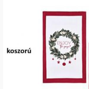 N.S.BLA251902A Pamut konyharuha 40x65cm, Christmas is coming II. koszorú