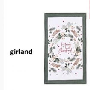 N.S.BLA251902D Pamut konyharuha 40x65cm, Christmas is coming II. girland