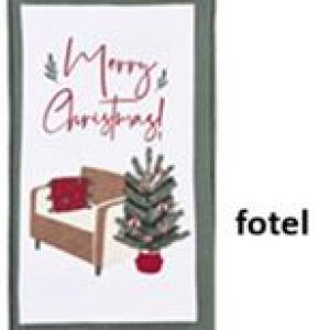 N.S.BLA251902F Pamut konyharuha 40x65cm, Christmas is coming II. fotel