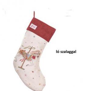 N.S.HTH251616B Textil kandallócsizma 40x20cm, pamut, Giostra, ló szalaggal