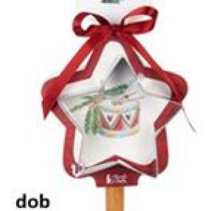 N.S.JHI251601C Ajándékszett:szilikonspatula fanyéllel 32cm és fém sütiformázó 9cm, Giostra dob