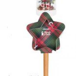 N.S.JHI251901B Ajándékszett:szilikonspatula fanyéllel 32cm és fém sütiformázó 9cm, Christmas is coming, kompozíció