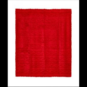 N.S.MD240802 Piros jacquard pléd 130x160cm