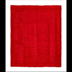 N.S.MD240803 Piros jacquard pléd 160x190cm