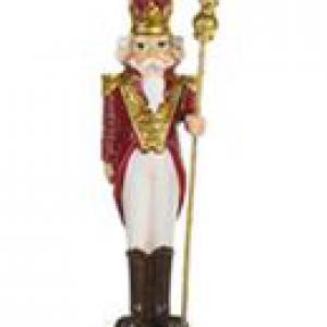 N.S.QHK251801C Diótörő függődísz 2,5x2,5x12cm, műanyag dekorfigura, király