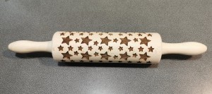 Nyújtófa csillag mintával, 40 cm, 1 db, 302099