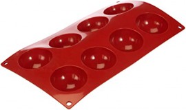 Paderno 8 lyukú szilikonos sütőforma, félgömb forma, 47742-47